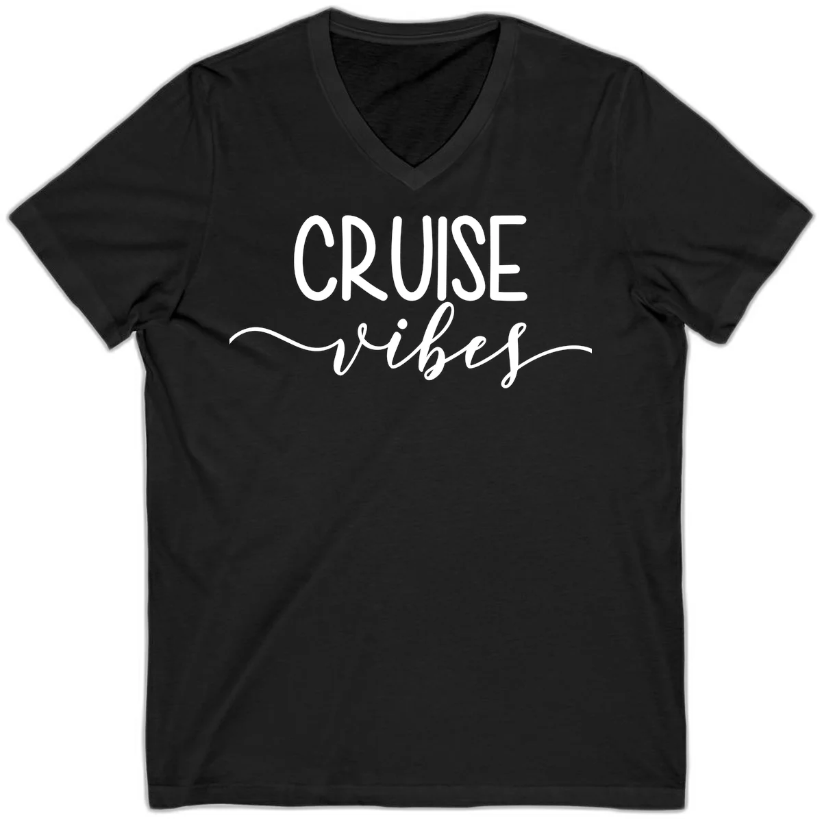 Cruise Vibes V-Neck in Black