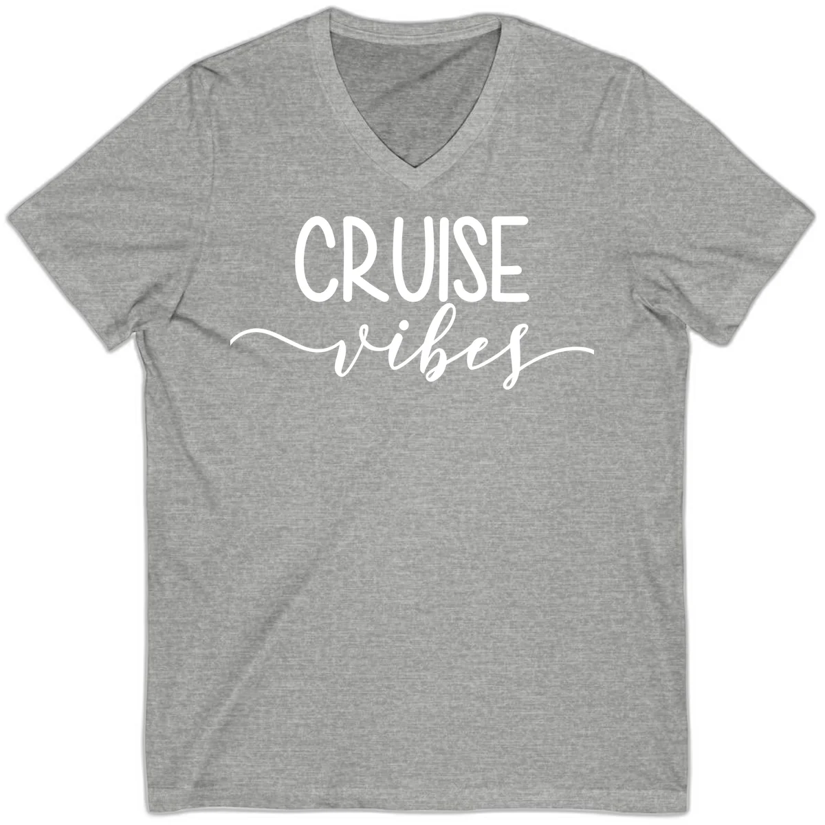 Cruise Vibes V-Neck in Athletic Heather