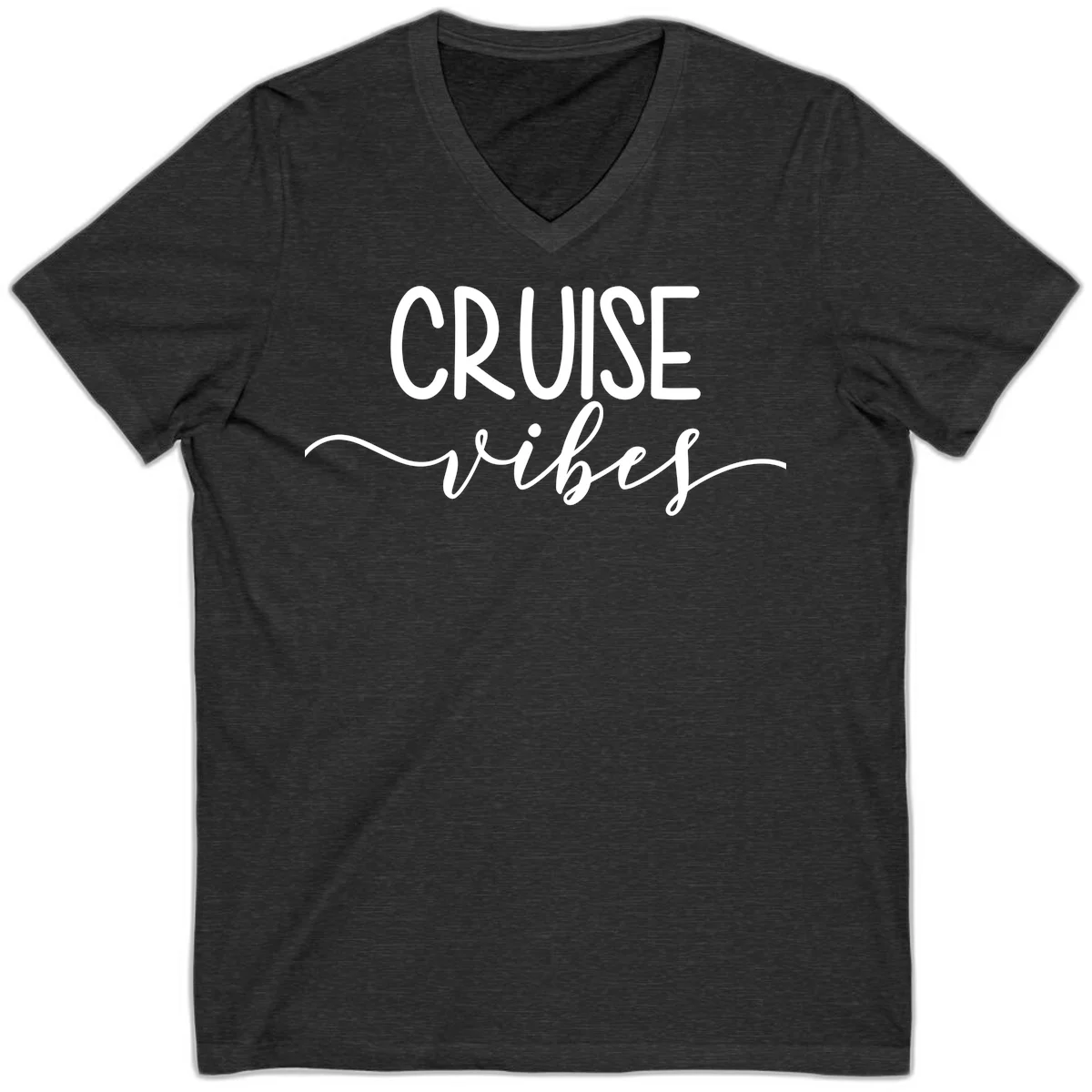 Cruise Vibes V-Neck in Dark Grey Heather