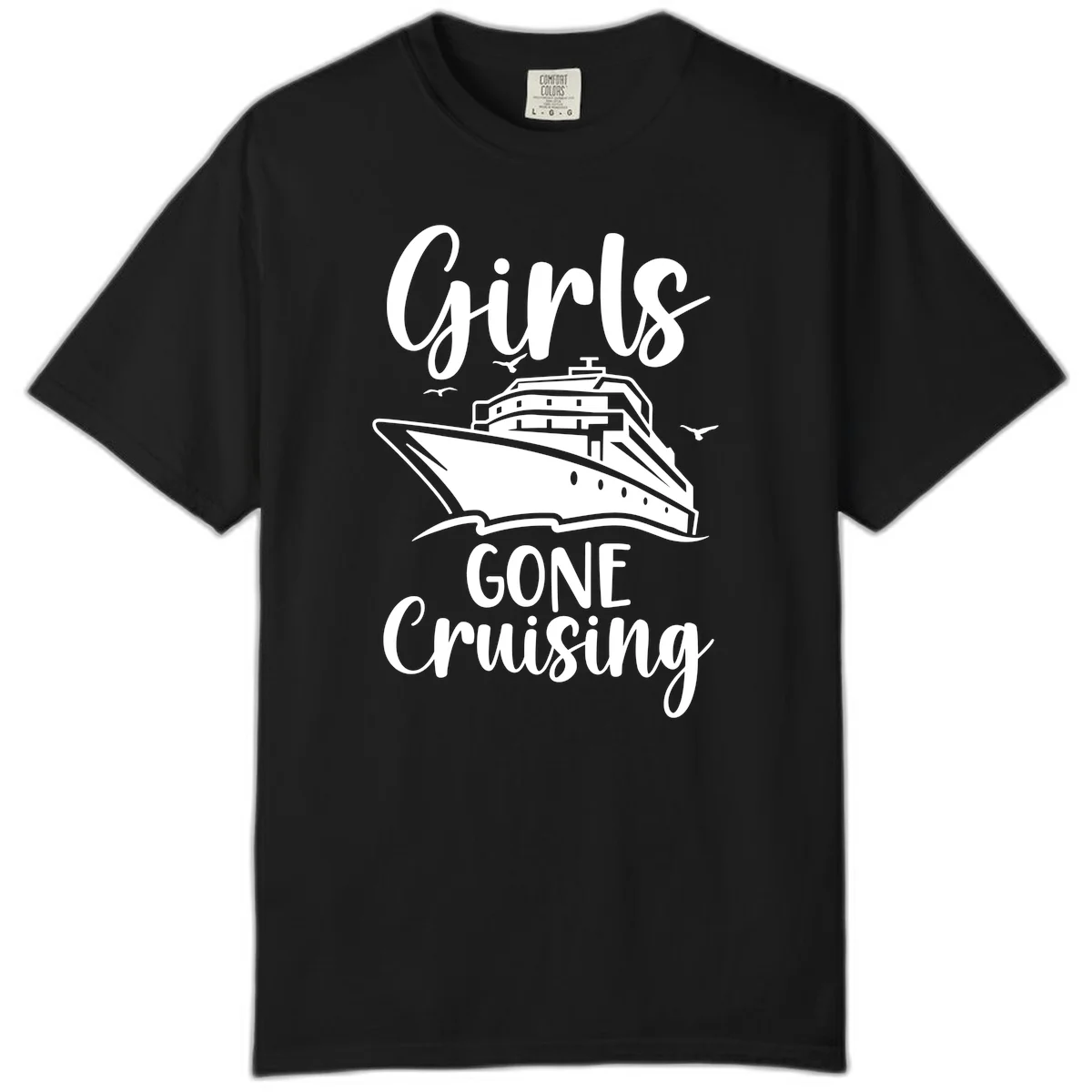 Girls Gone Cruising Comfort Color T-Shirt in Black