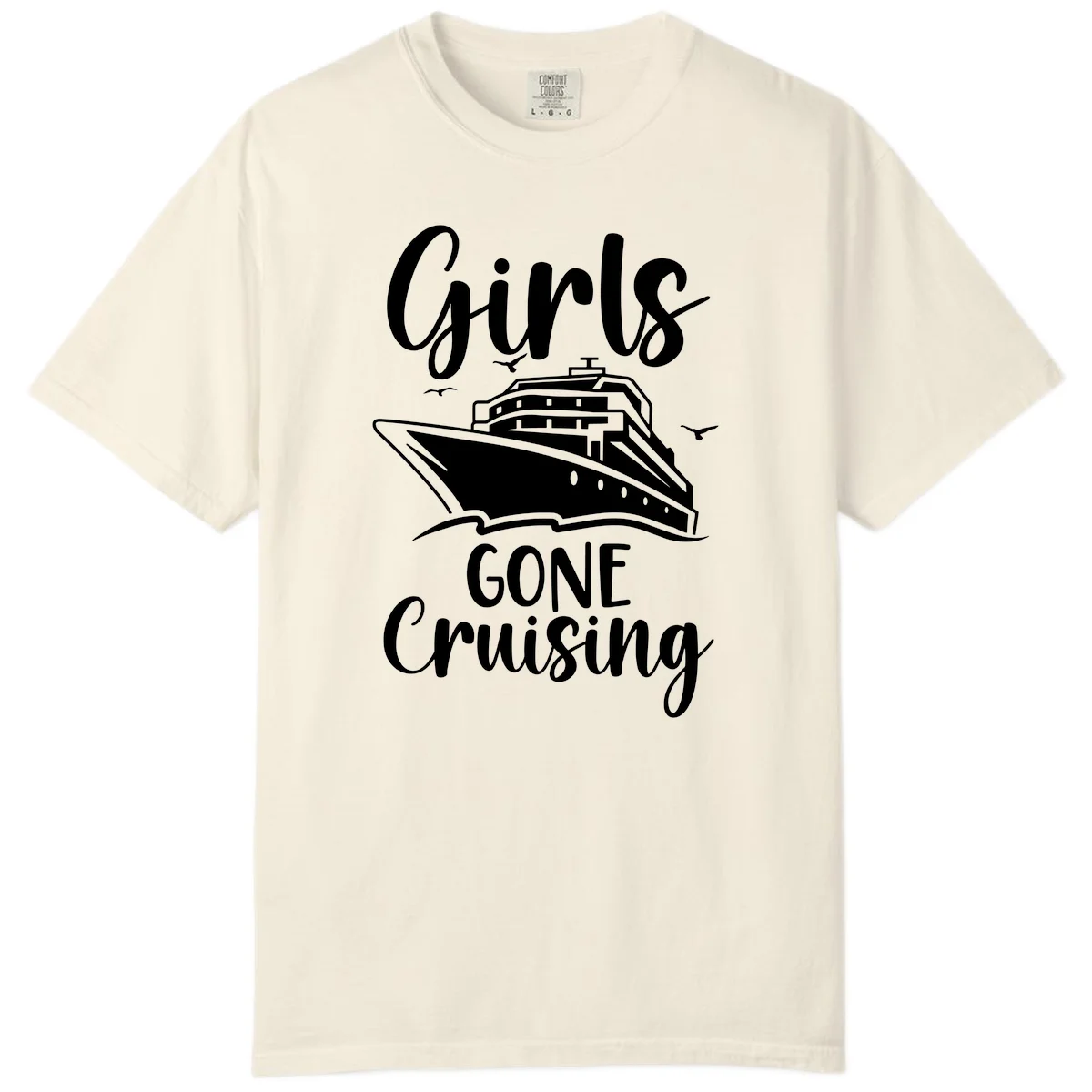 Girls Gone Cruising Comfort Color T-Shirt in Ivory