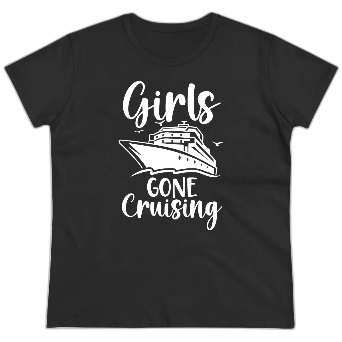 Girls Gone Cruising Ladies Tee in Black