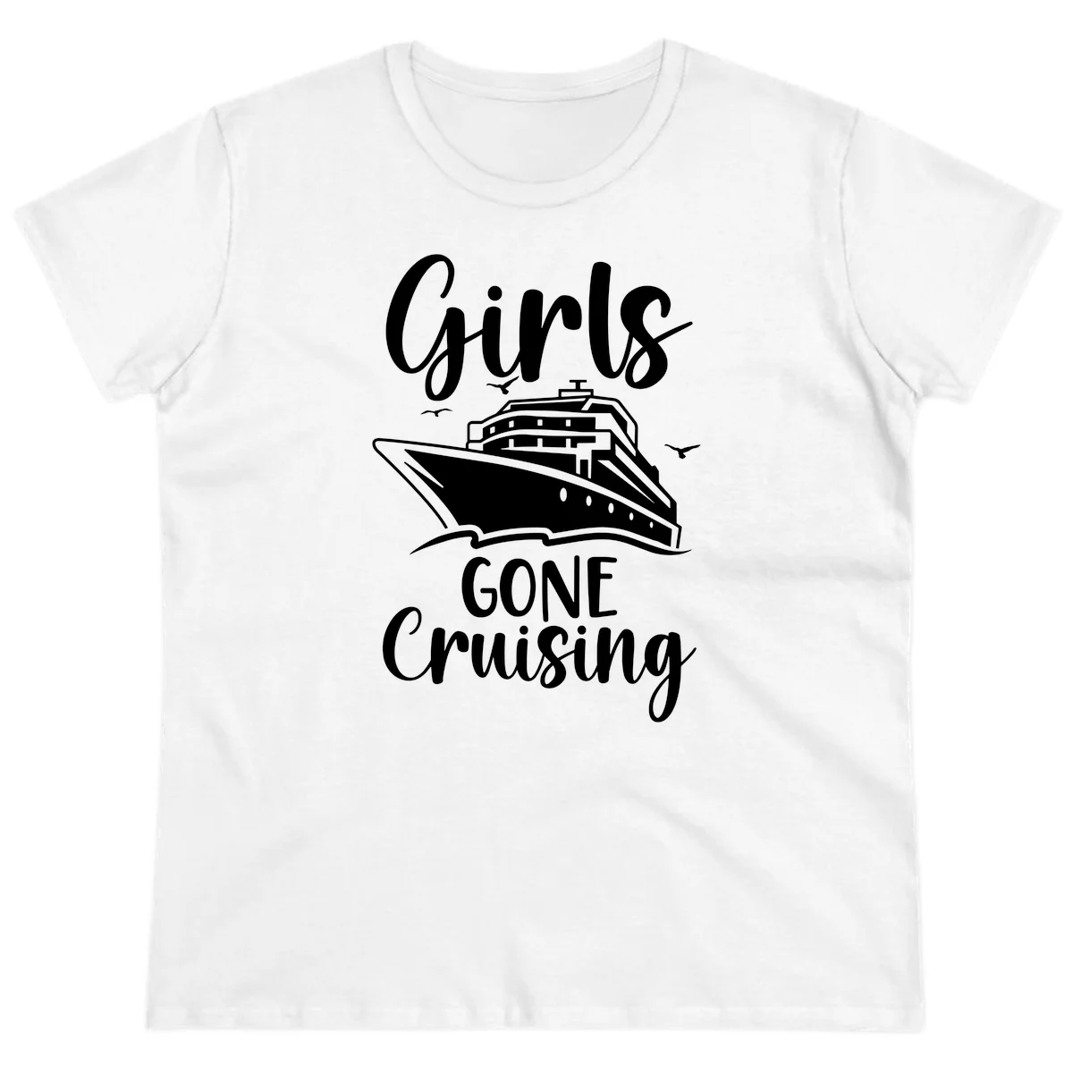 Girls Gone Cruising Ladies Tee in White