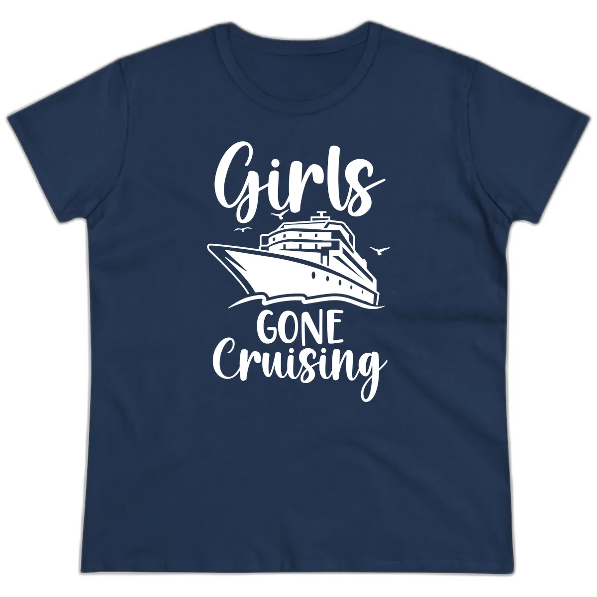 Girls Gone Cruising Ladies Tee in Navy
