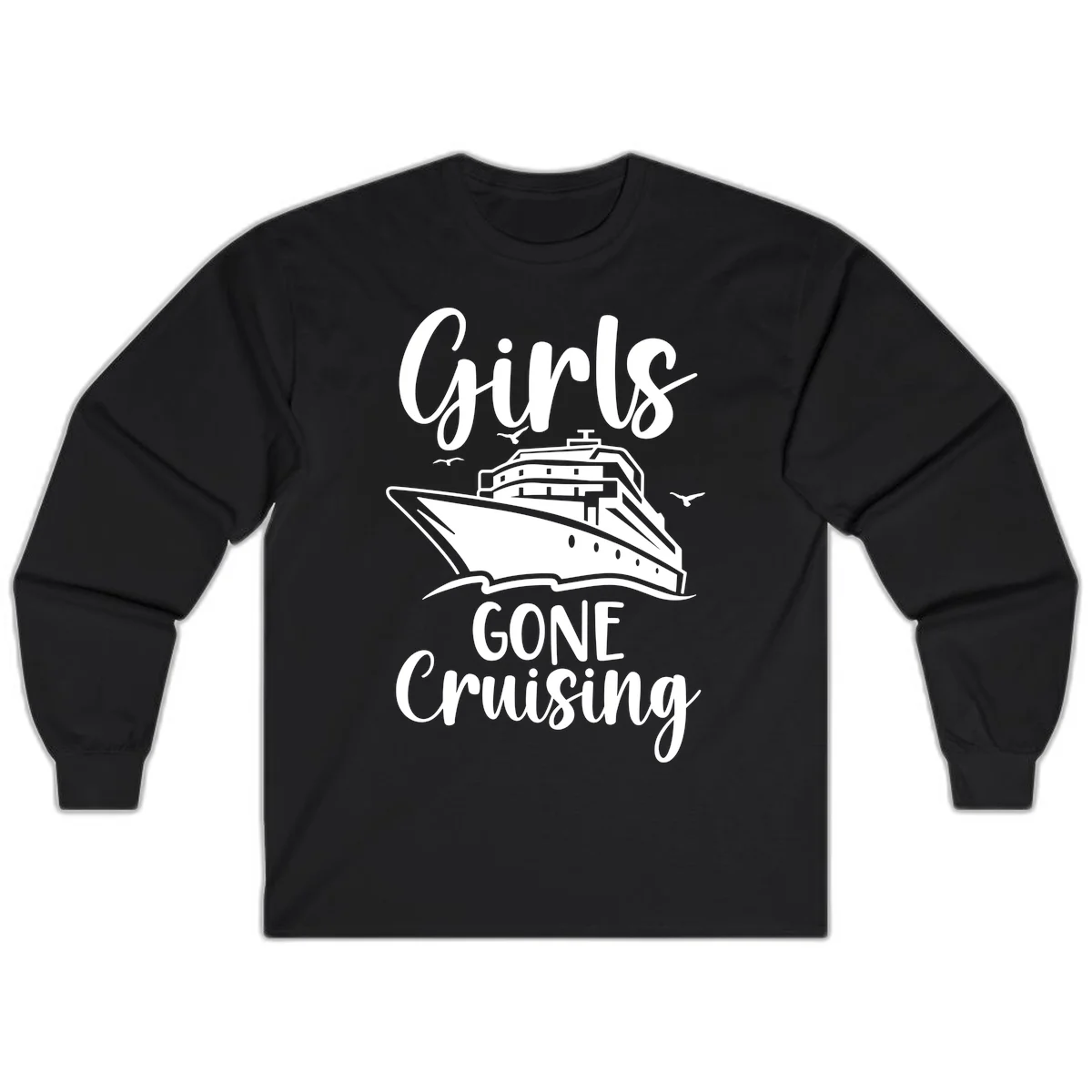 Girls Gone Cruising Long Sleeve T-Shirt in Black