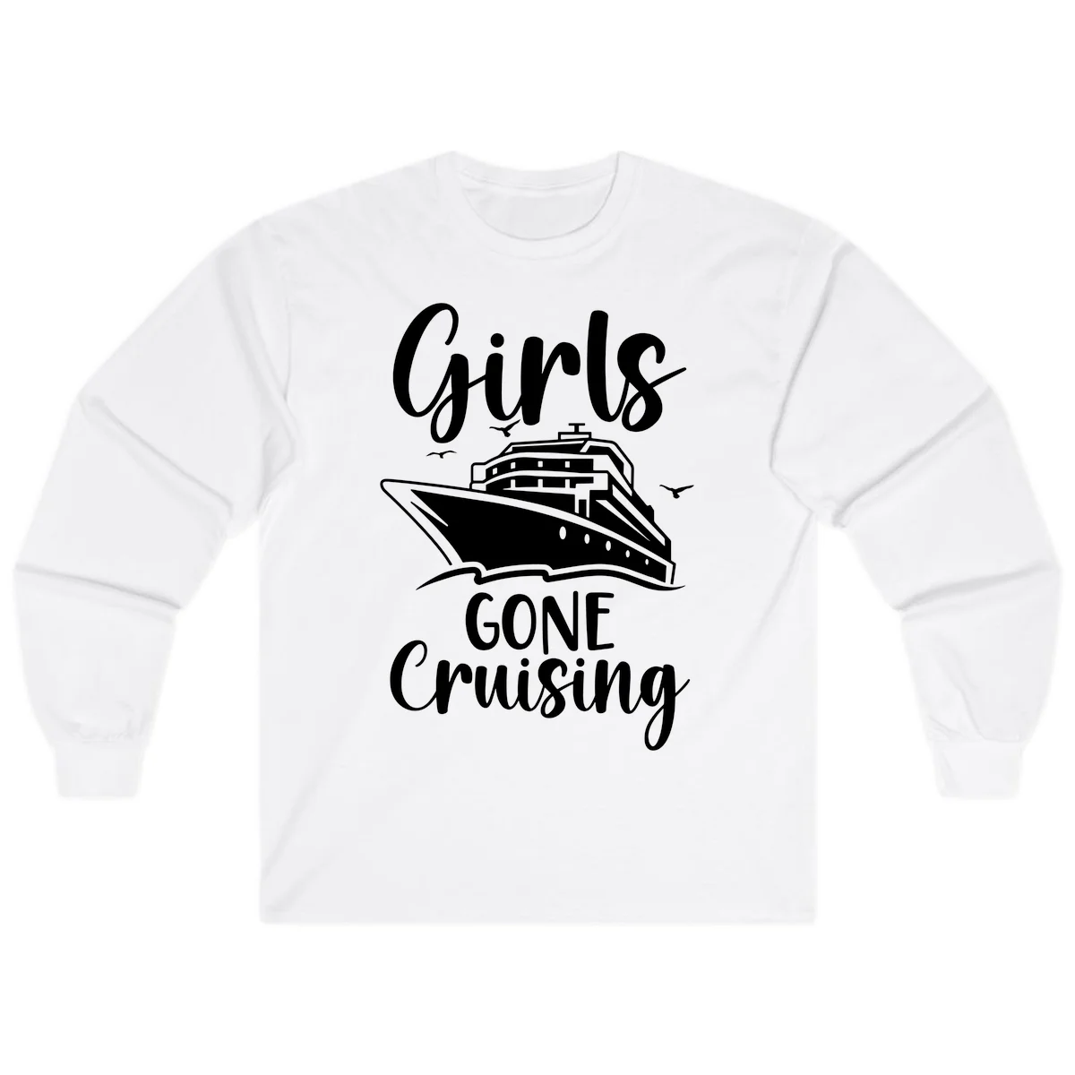 Girls Gone Cruising Long Sleeve T-Shirt in White