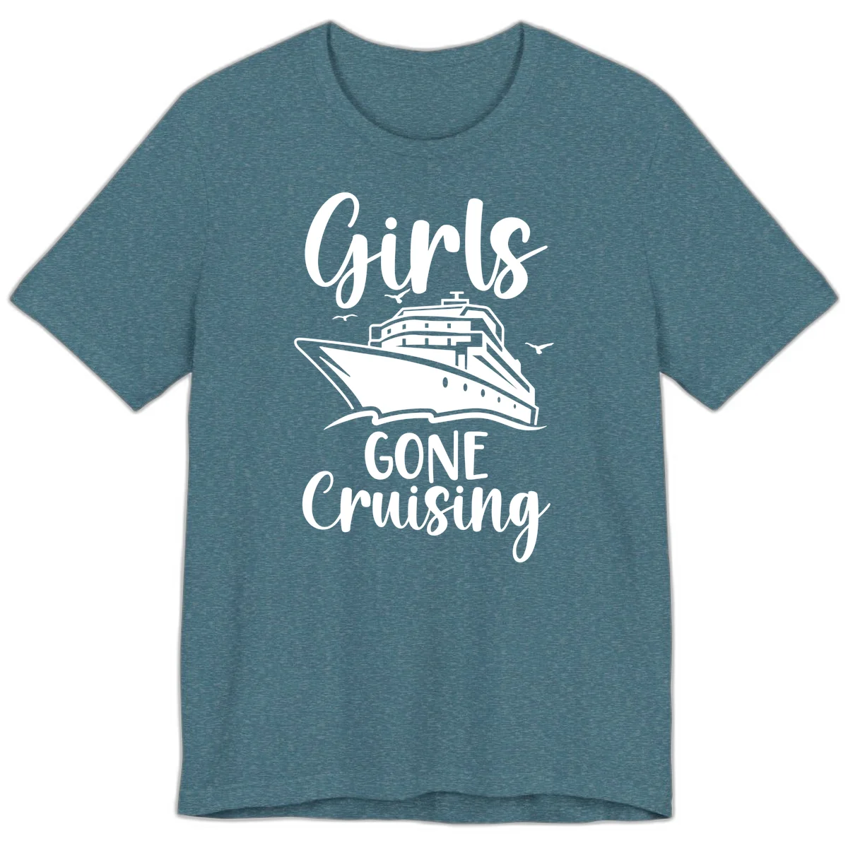 Girls Gone Cruising Premium T-Shirt in Heather Deep Teal