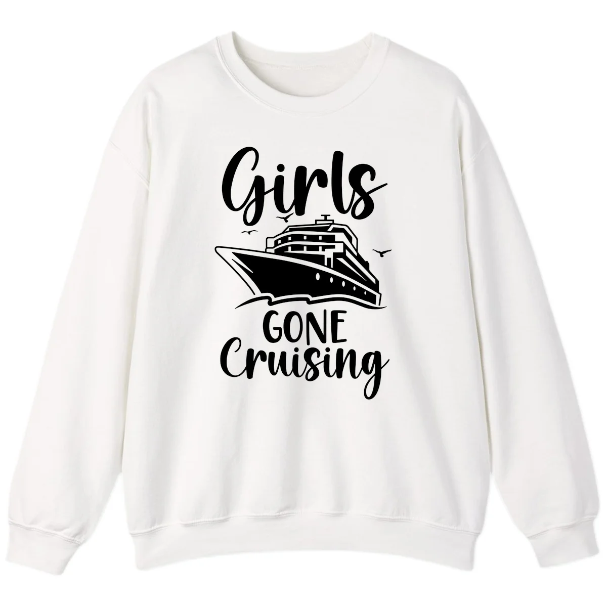 Girls Gone Cruising Sweatshirt in White