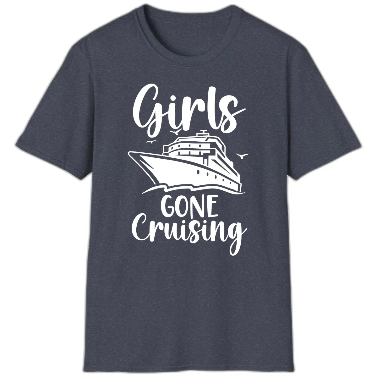 Girls Gone Cruising T-Shirt in Heather Navy