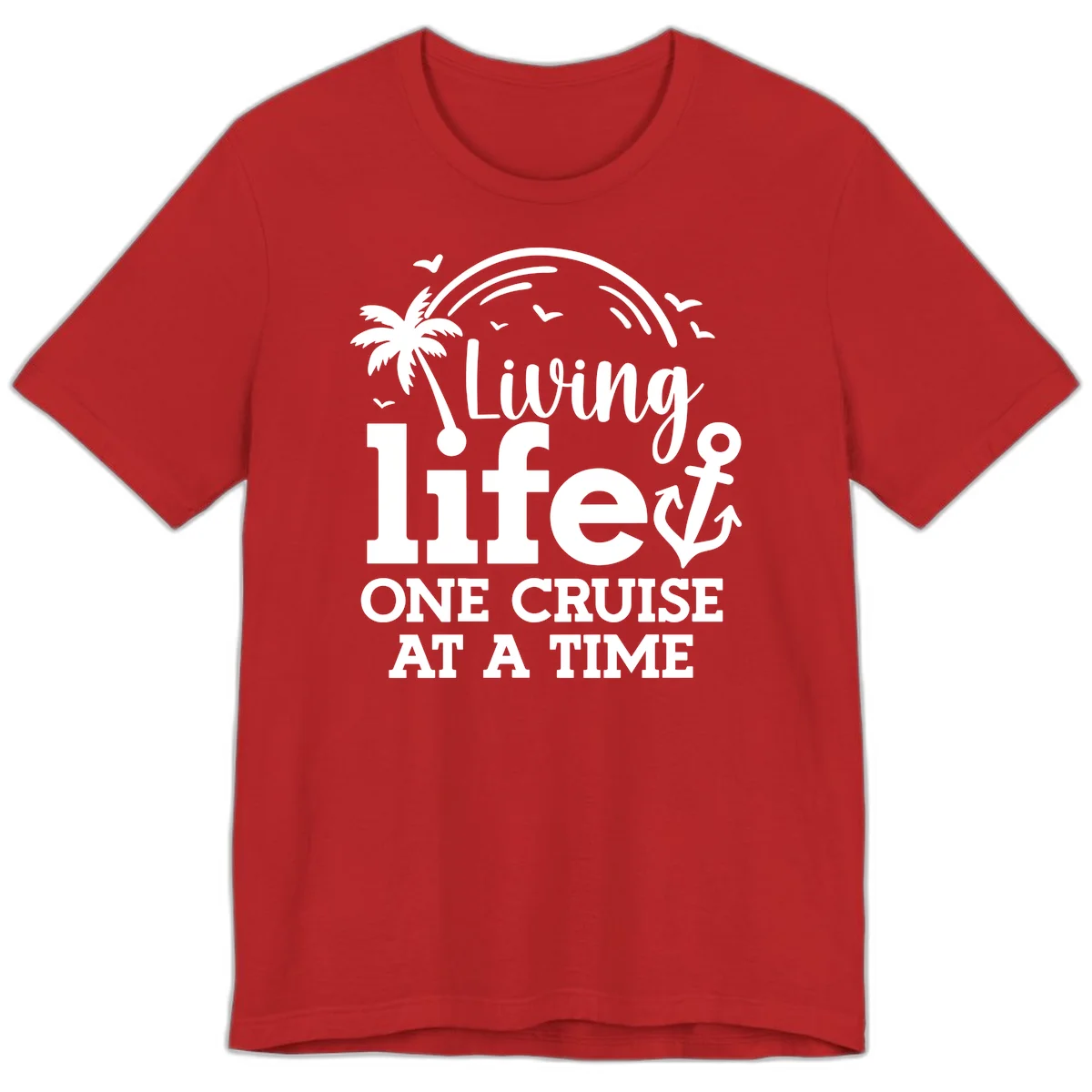 Living Life One Cruise At A Time Premium T-Shirt in Red