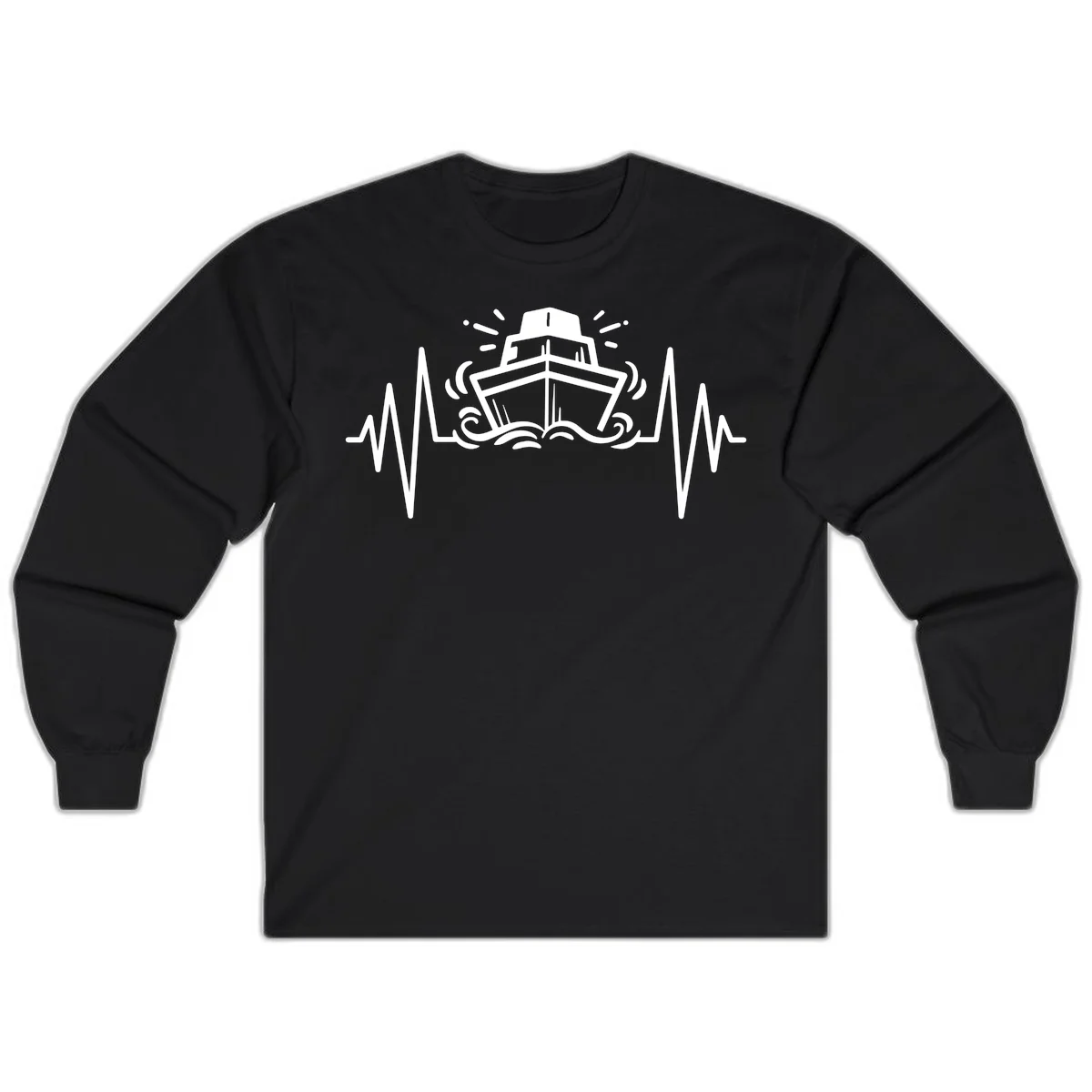 Cruise Ship Heartbeat Long Sleeve in Black