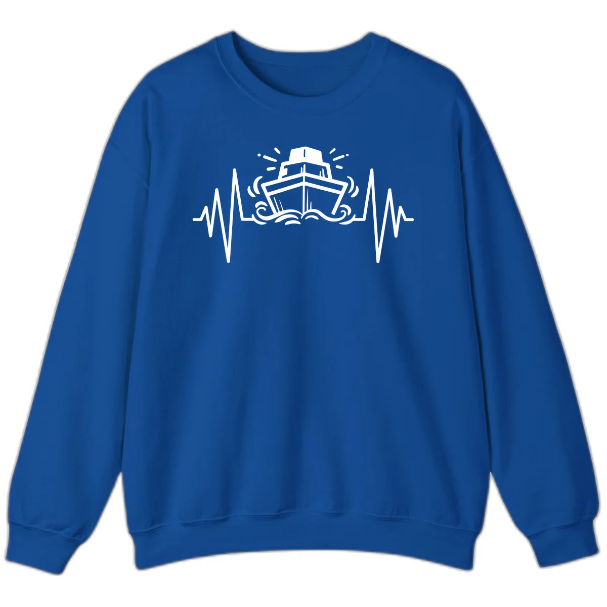 Cruise Ship Heartbeat Sweatshirt in Royal