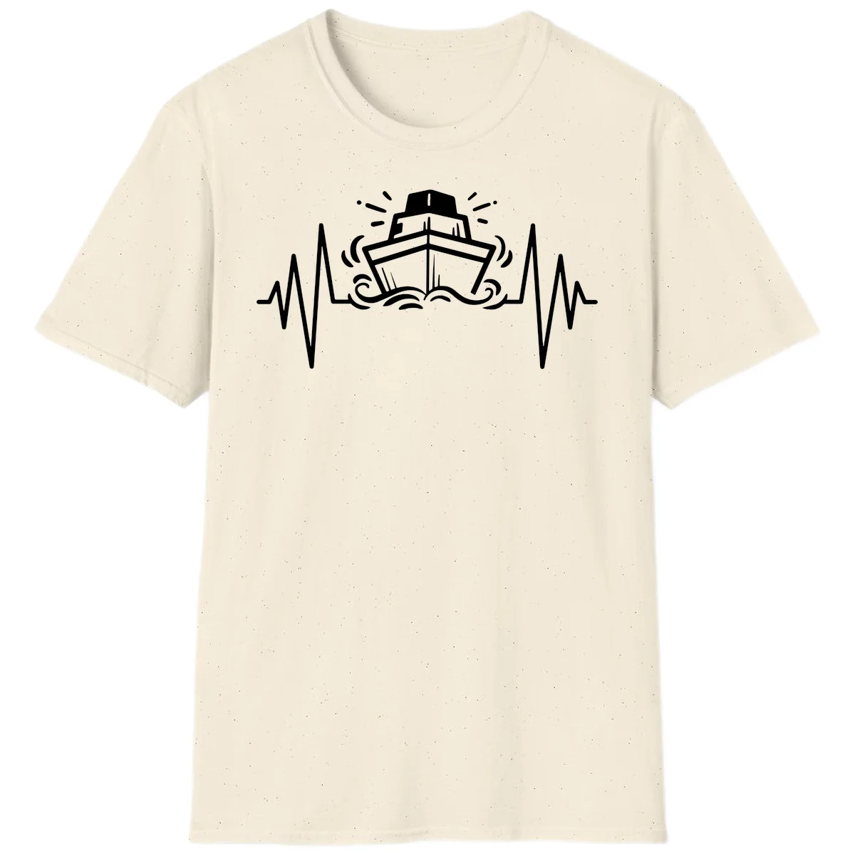 Cruise Ship Heartbeat T-Shirt in Natural