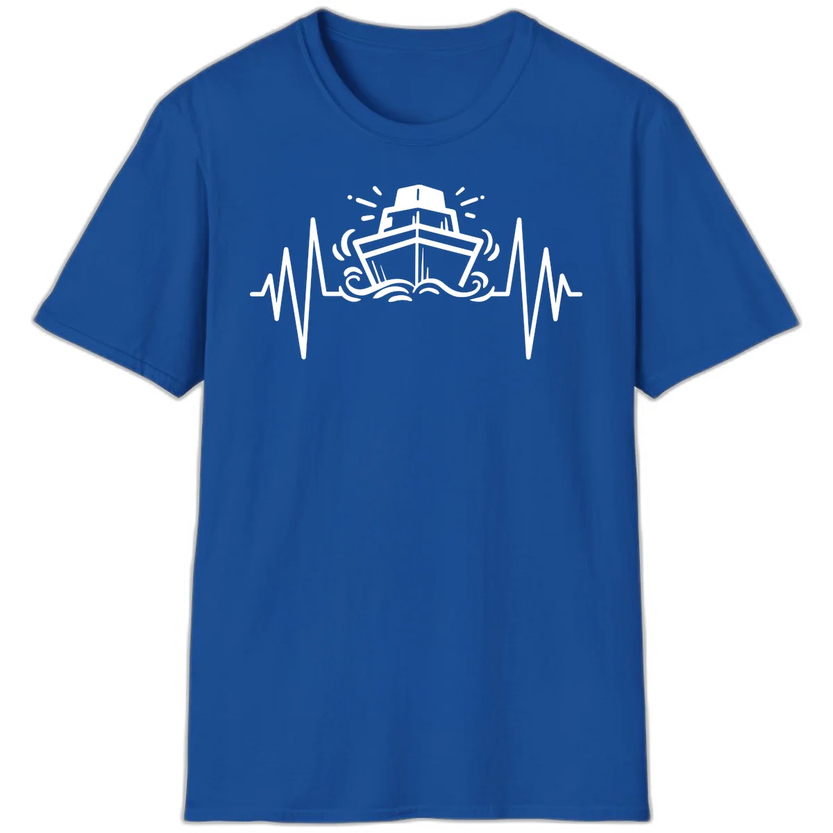 Cruise Ship Heartbeat T-Shirt in Royal