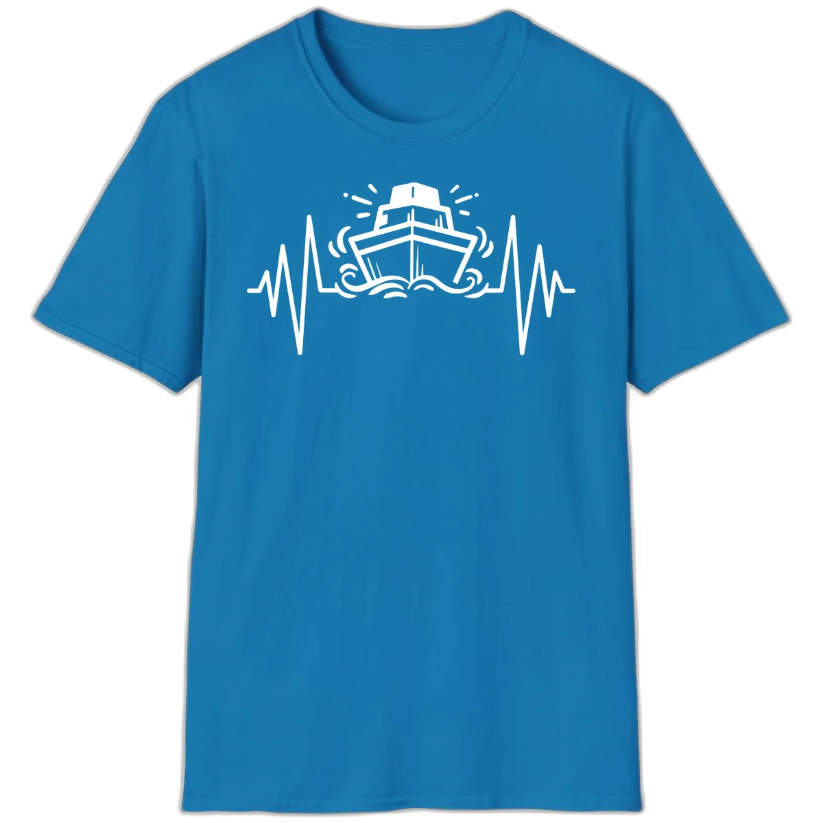 Cruise Ship Heartbeat T-Shirt in Sapphire