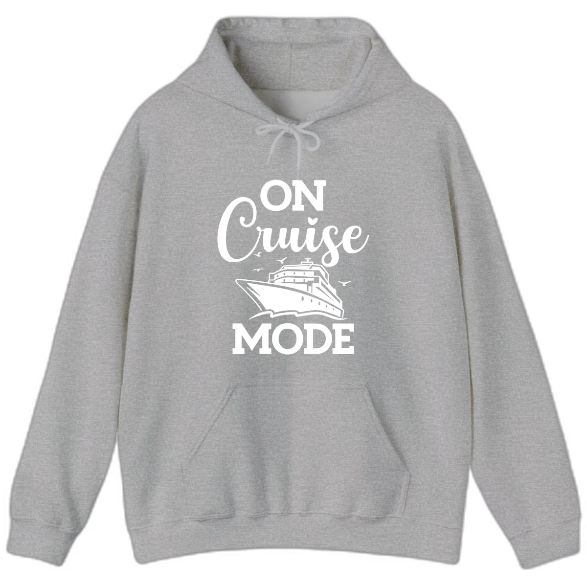 On Cruise Mode Cruise Vacation Hoodie for Travel in Sport Grey
