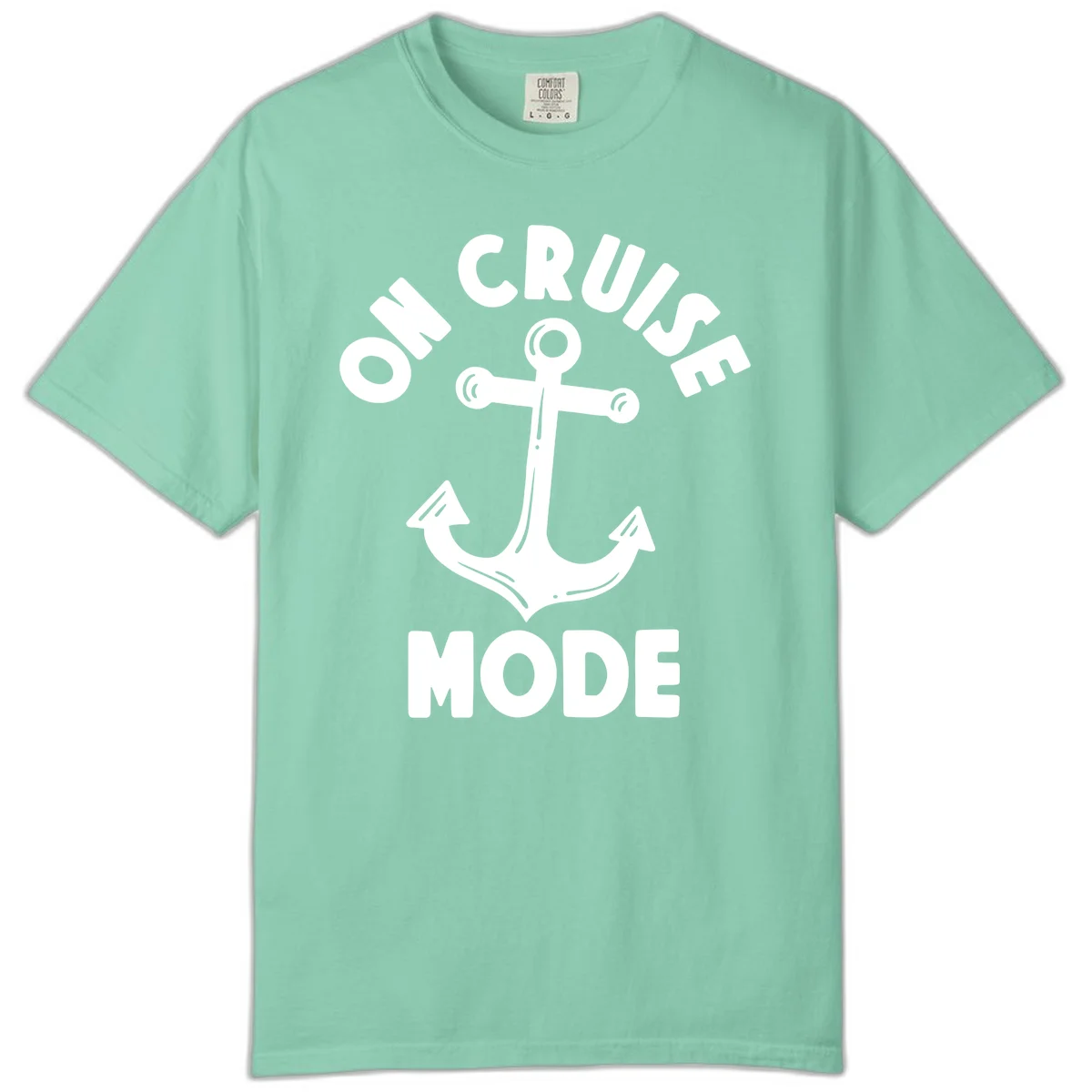 Cruise Mode Anchor Comfort Color T-Shirt in Island Reef