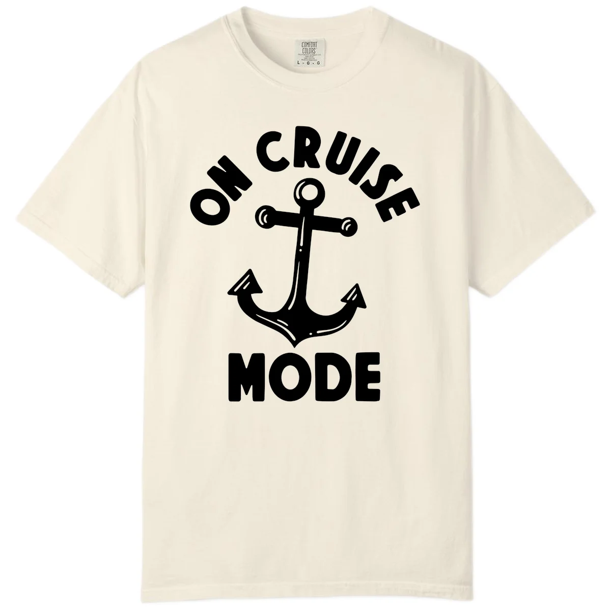 Cruise Mode Anchor Comfort Color T-Shirt in Ivory