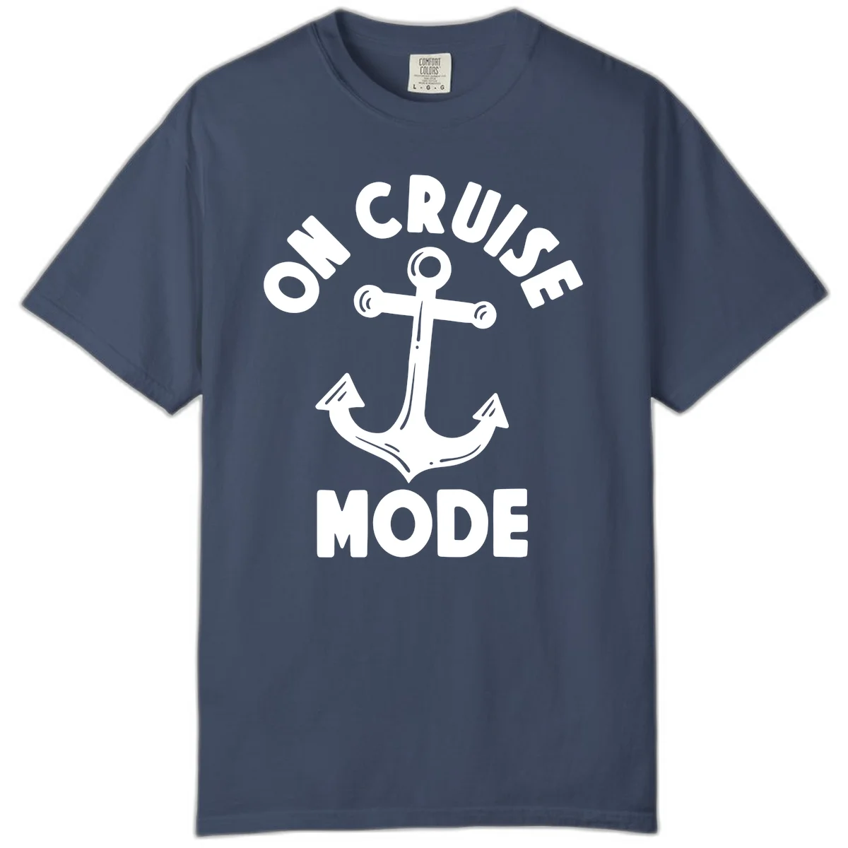 Cruise Mode Anchor Comfort Color T-Shirt in Midnight