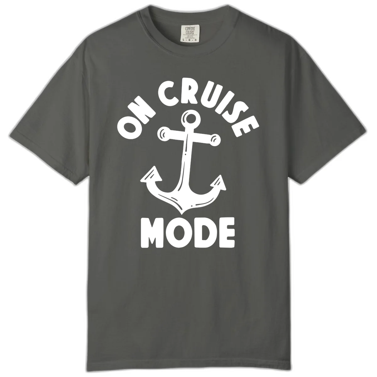 Cruise Mode Anchor Comfort Color T-Shirt in Pepper