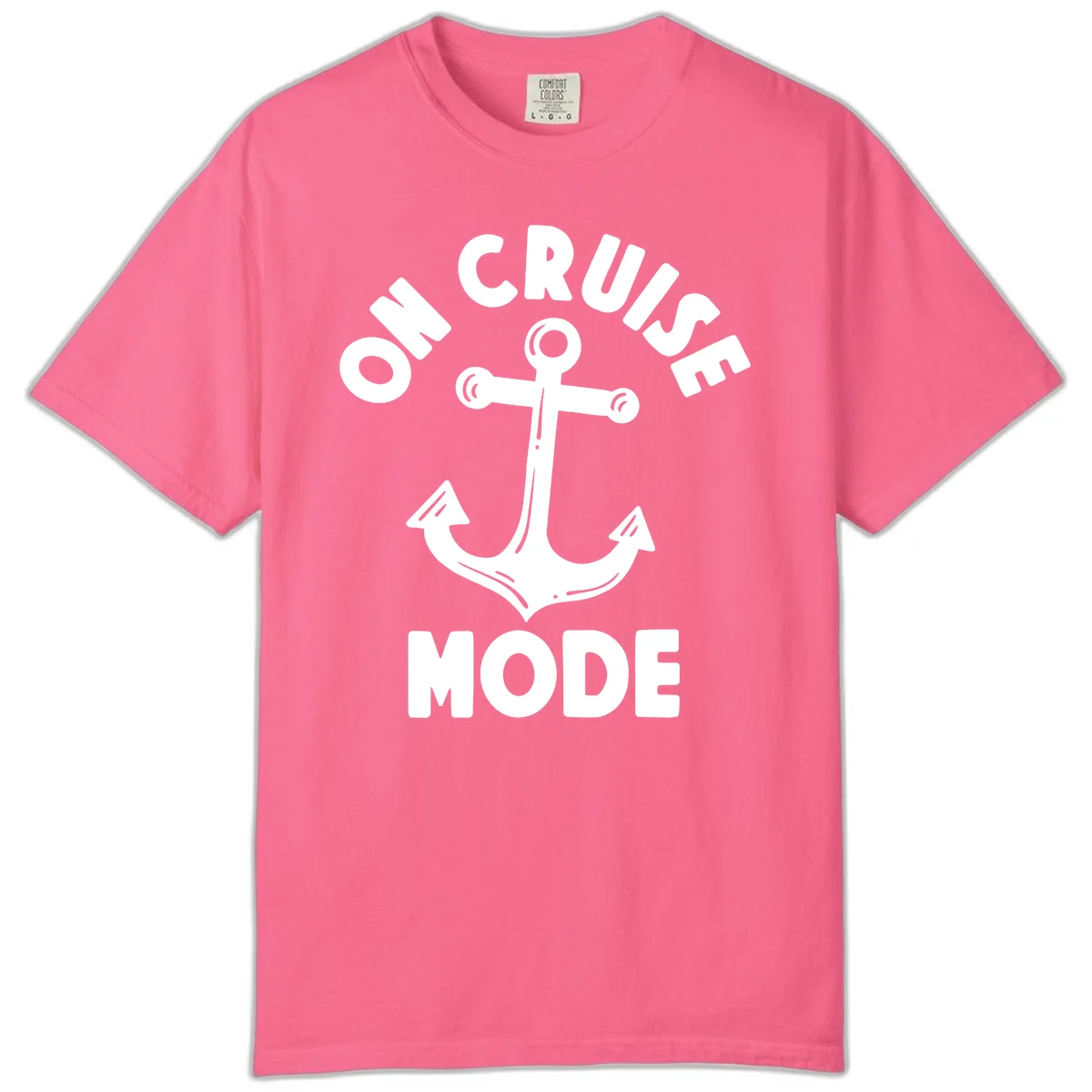 Cruise Mode Anchor Comfort Color T-Shirt in Crunchberry