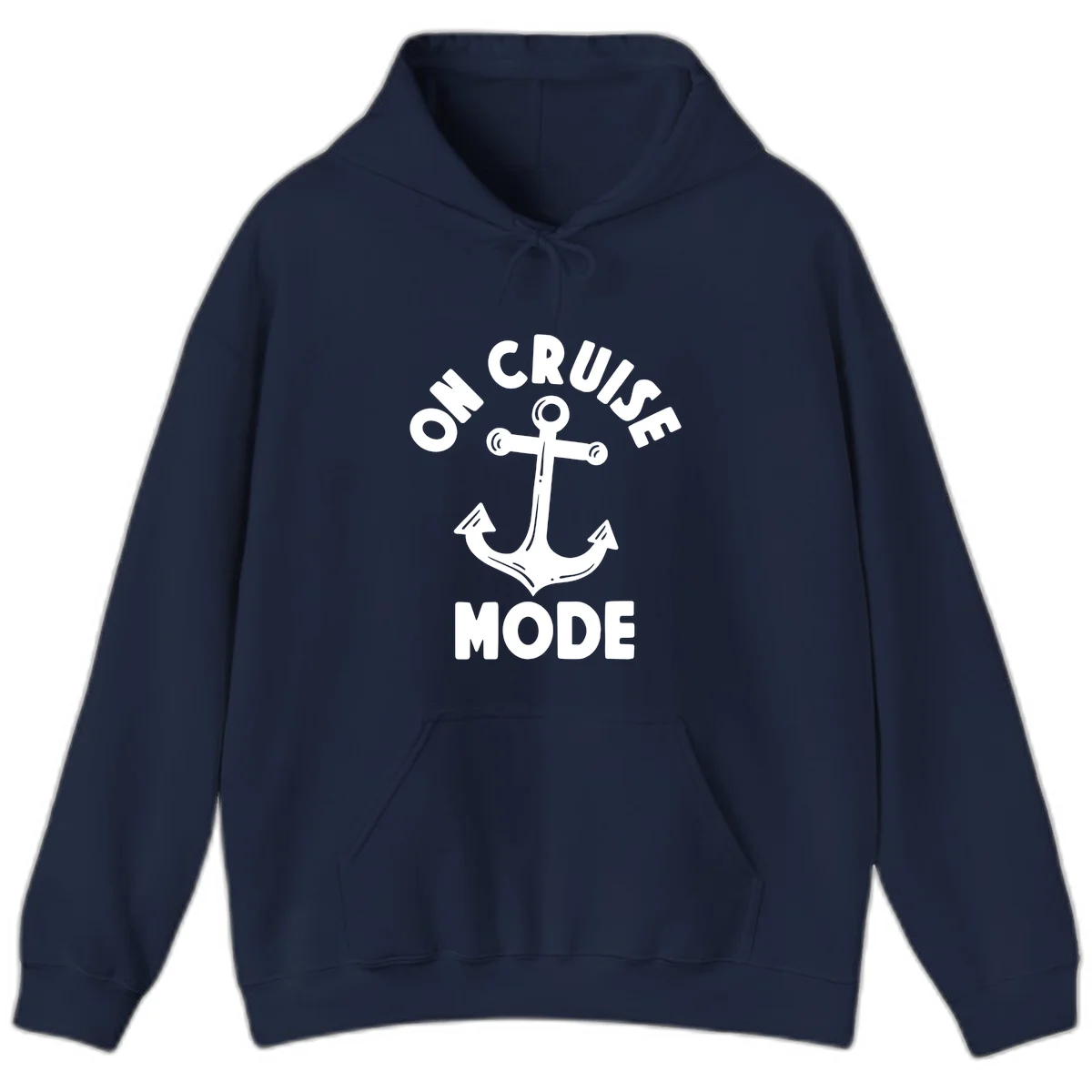 Cruise Mode Anchor Hoodie for Your Vacation in Navy