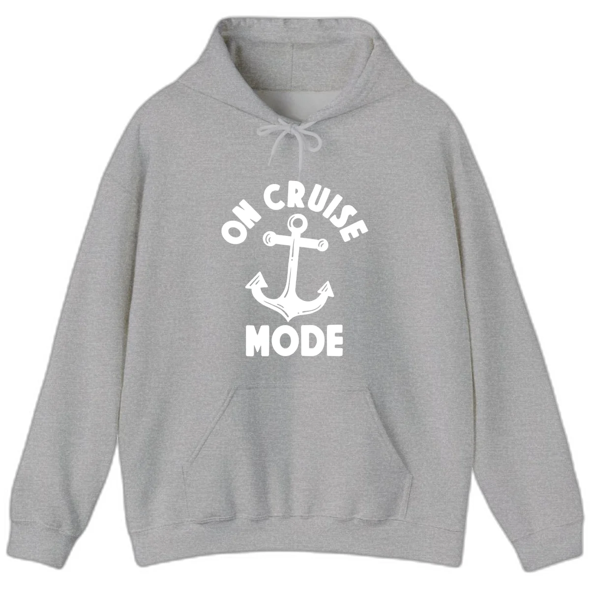 Cruise Mode Anchor Hoodie for Your Vacation in Sport Grey