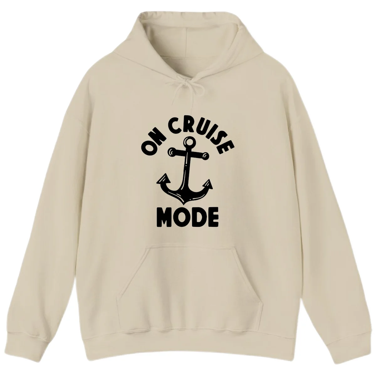 Cruise Mode Anchor Hoodie for Your Vacation in Sand
