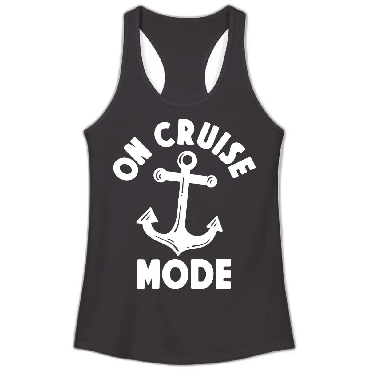 Cruise Mode Anchor Ladies Tank Top in Black