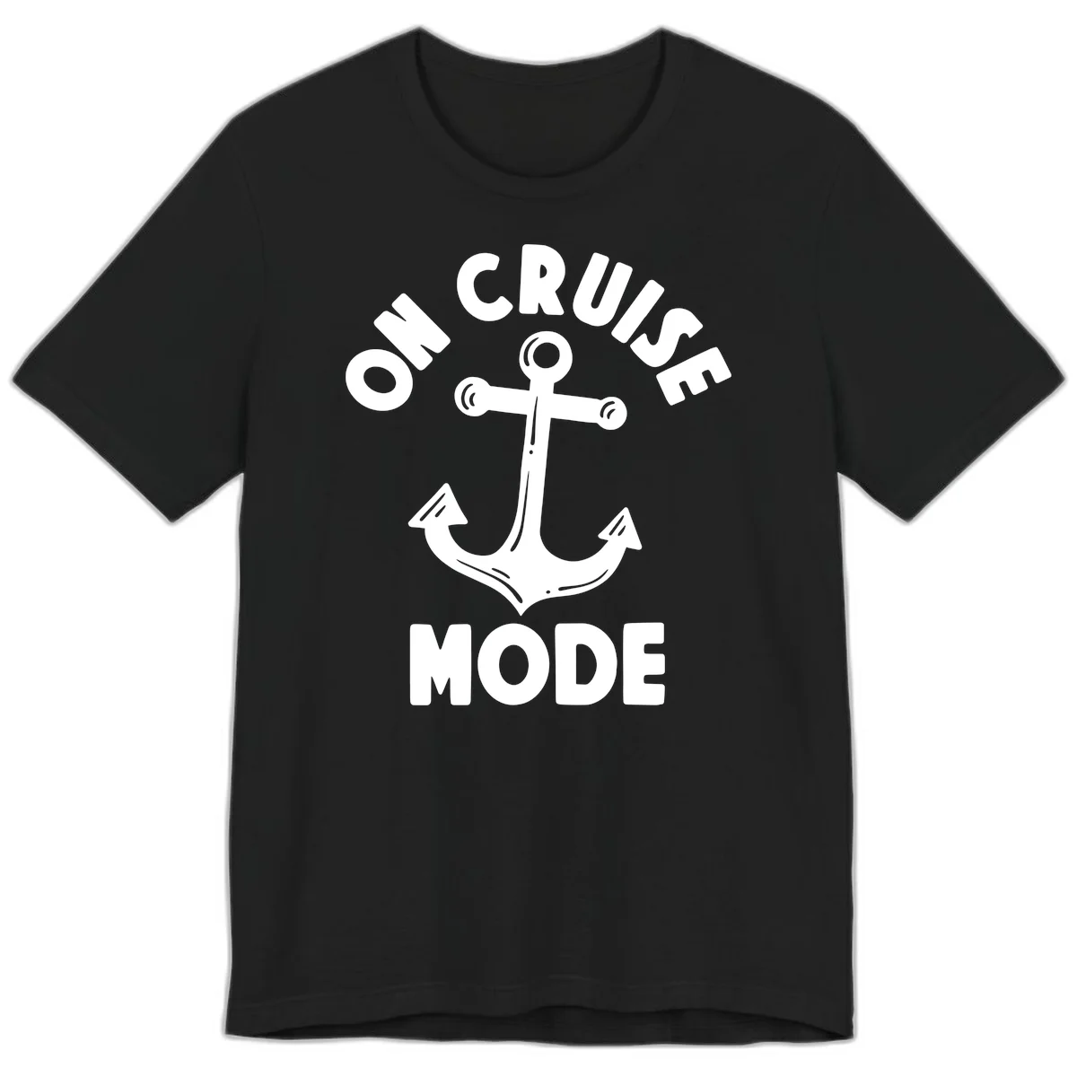 Cruise Mode Anchor Premium T-Shirt in Black