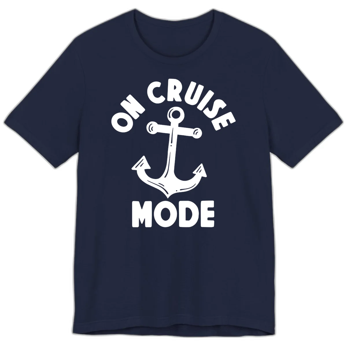 Cruise Mode Anchor Premium T-Shirt in Navy