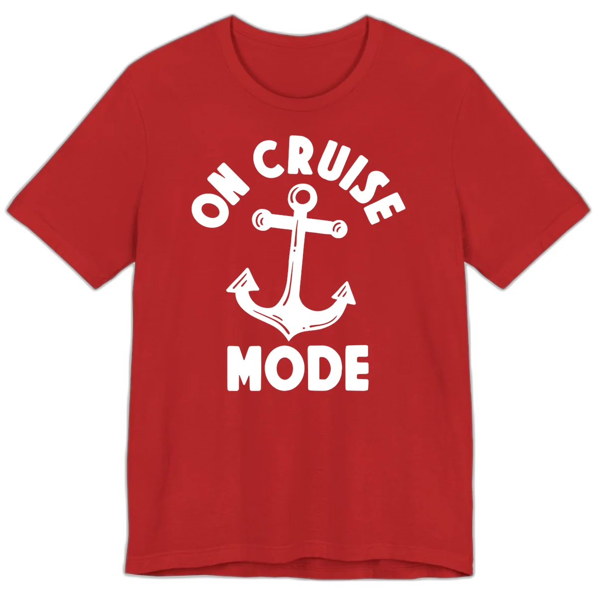 Cruise Mode Anchor Premium T-Shirt in Red