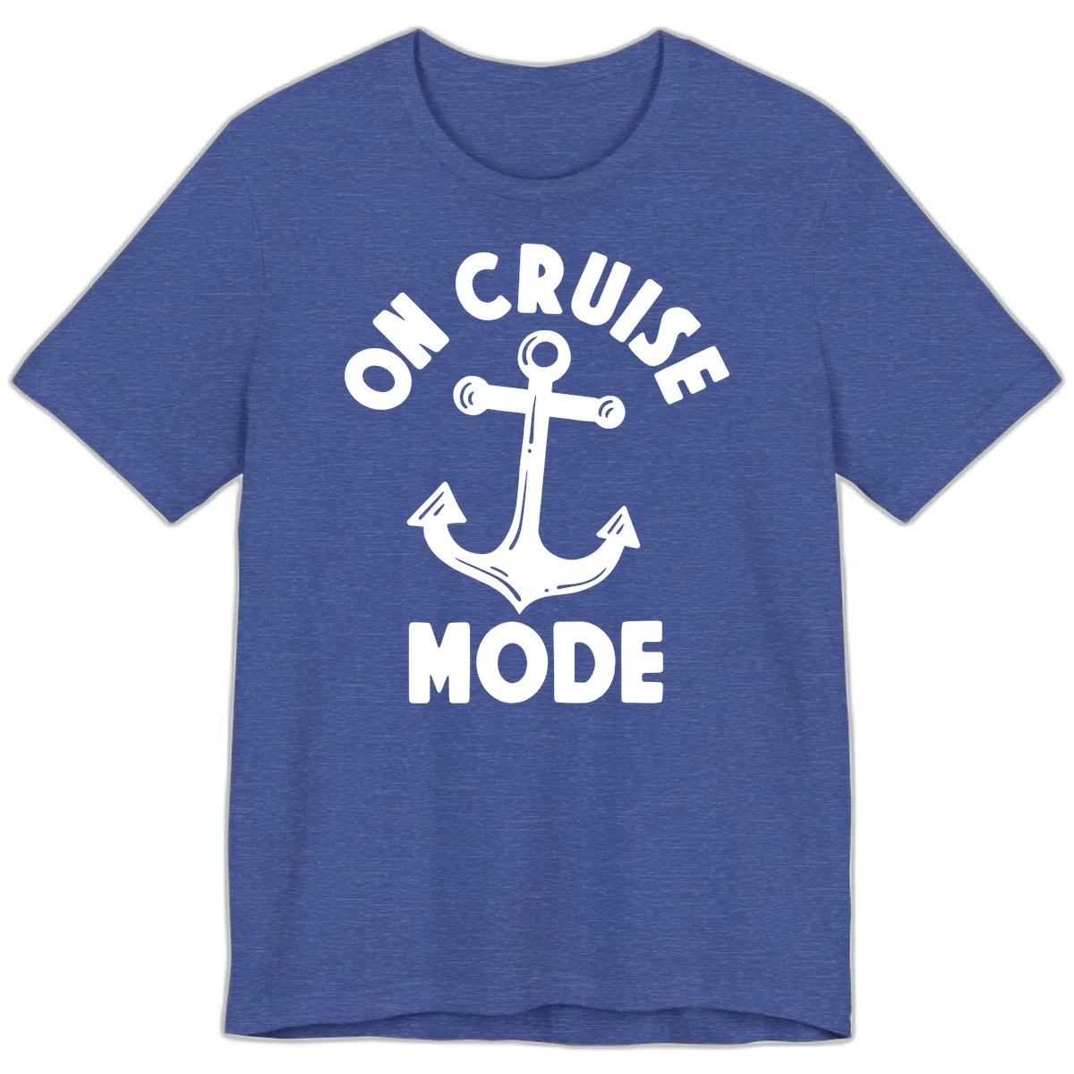 Cruise Mode Anchor Premium T-Shirt in Heather True Royal
