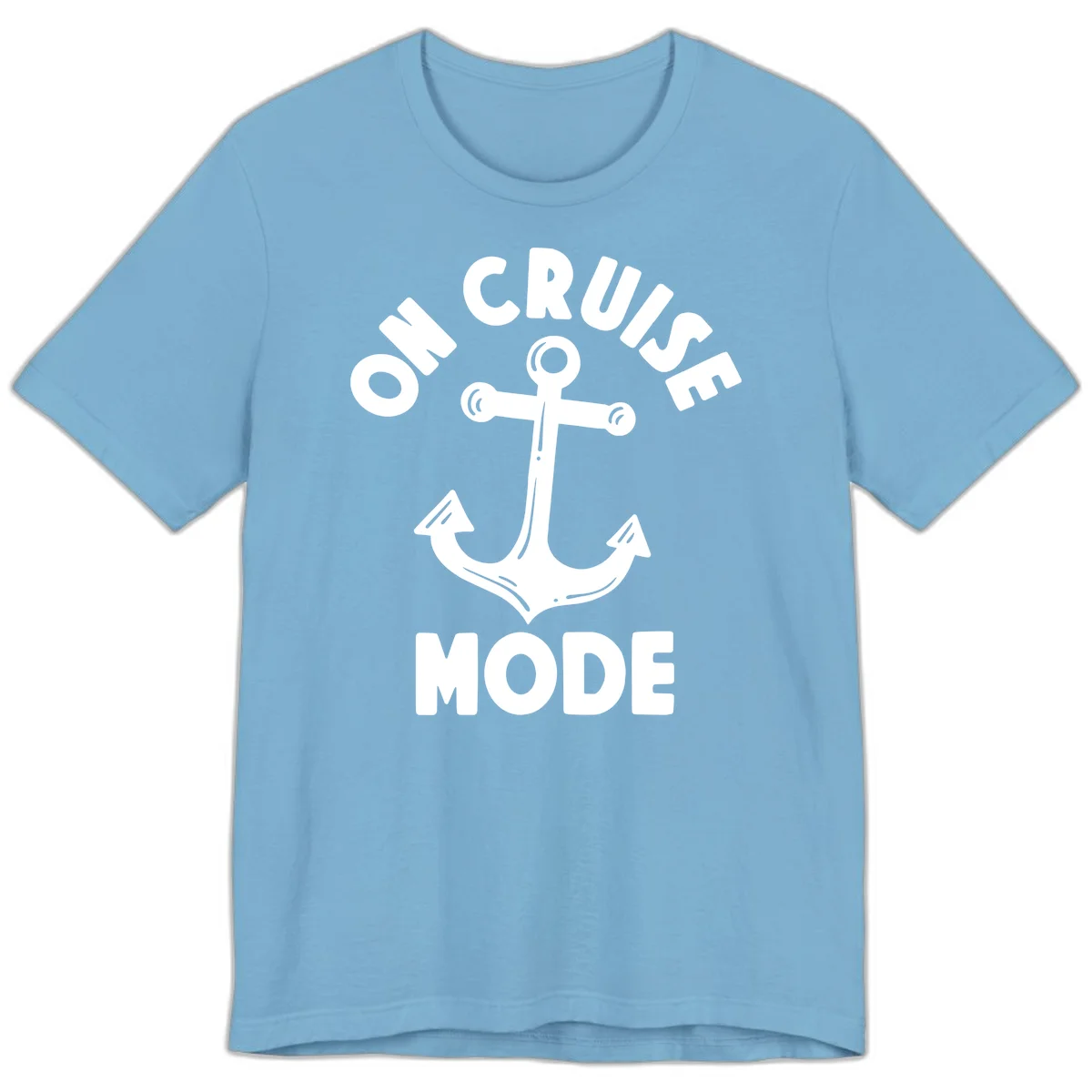 Cruise Mode Anchor Premium T-Shirt in Ocean Blue