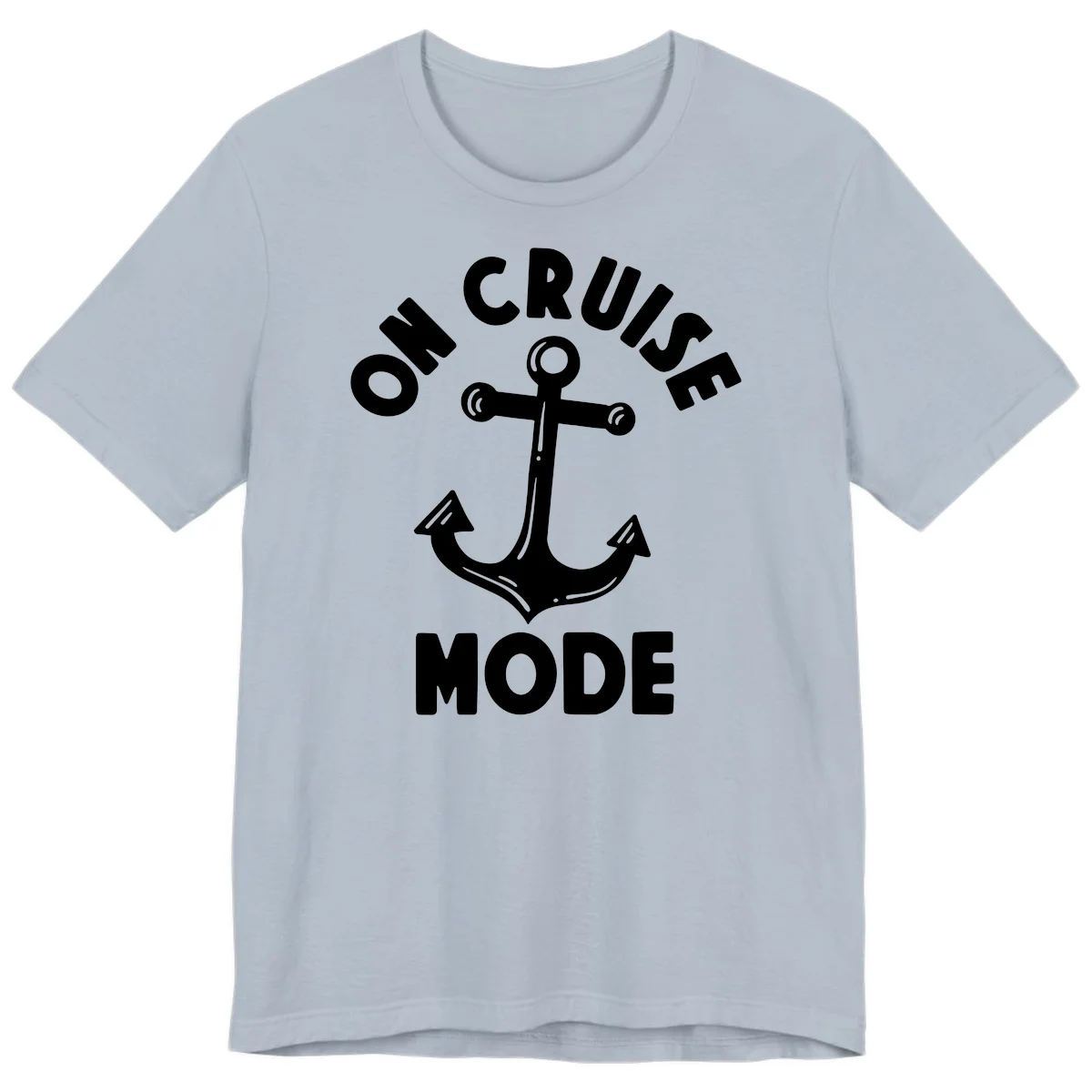 Cruise Mode Anchor Premium T-Shirt in Light Blue
