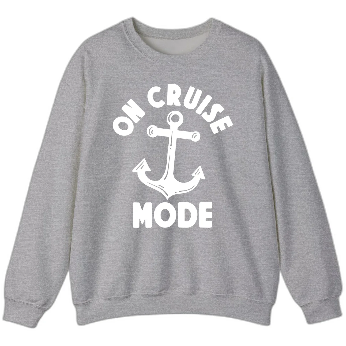 Cruise Mode Anchor Sweatshirt for Your Voyage in Sport Grey