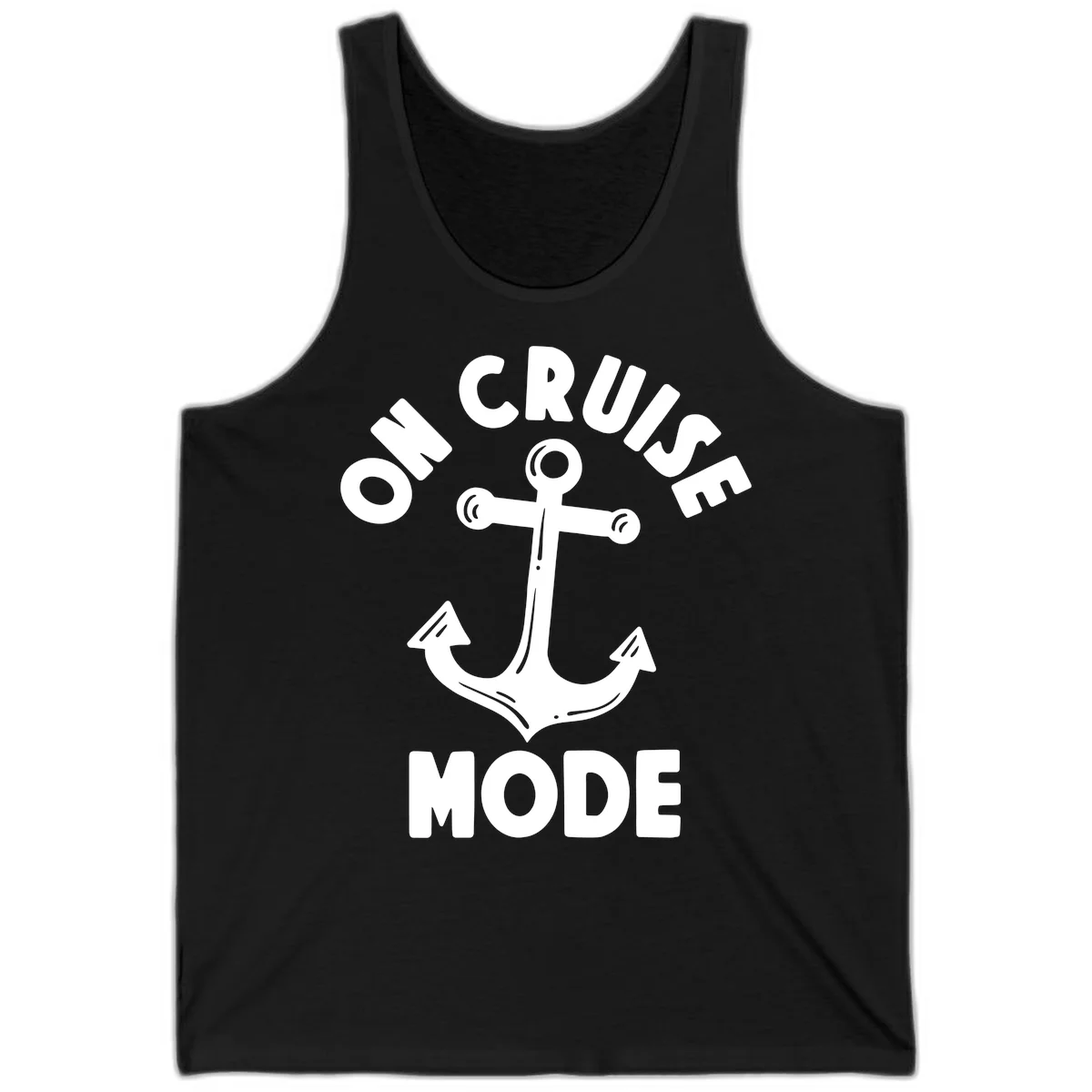 Cruise Mode Anchor Tank Top for Sunny Days in Black