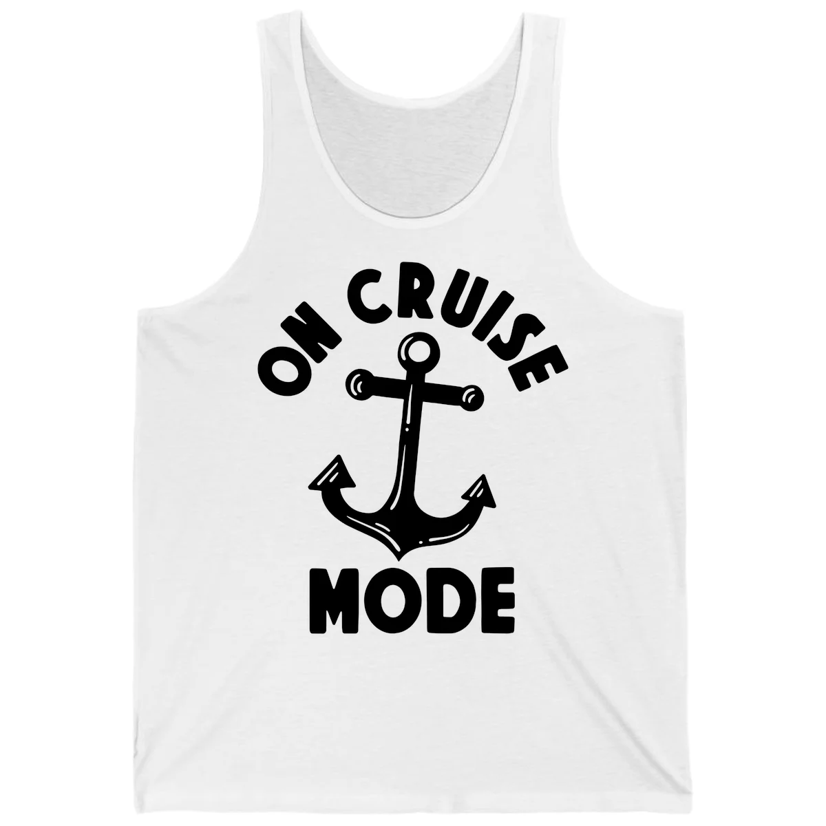 Cruise Mode Anchor Tank Top for Sunny Days in White