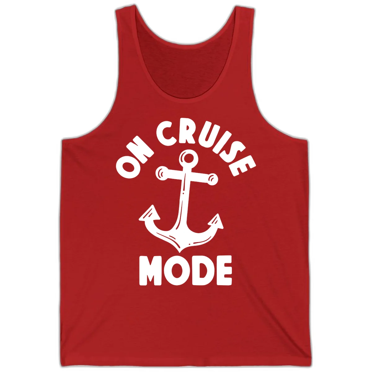 Cruise Mode Anchor Tank Top for Sunny Days in Red