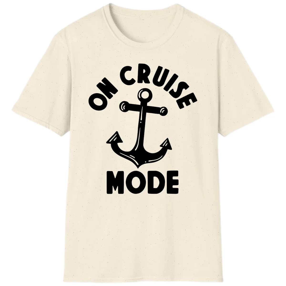 Cruise Mode Anchor T-Shirt for Your Next Vacation in Natural