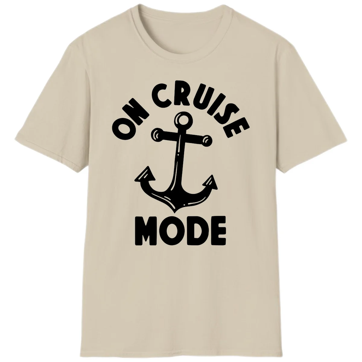 Cruise Mode Anchor T-Shirt for Your Next Vacation in Sand