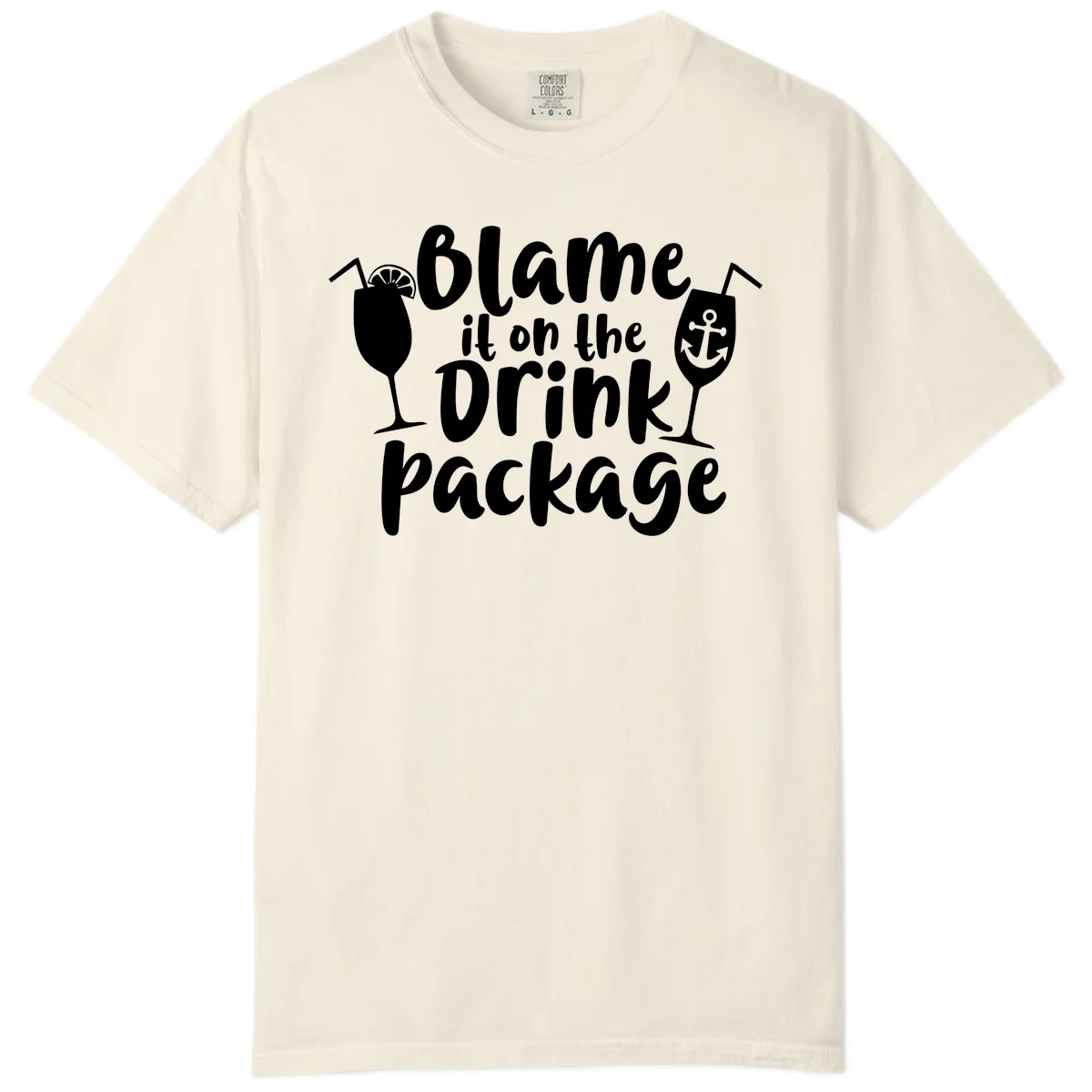 Blame It On The Drink Package Comfort Color in Ivory