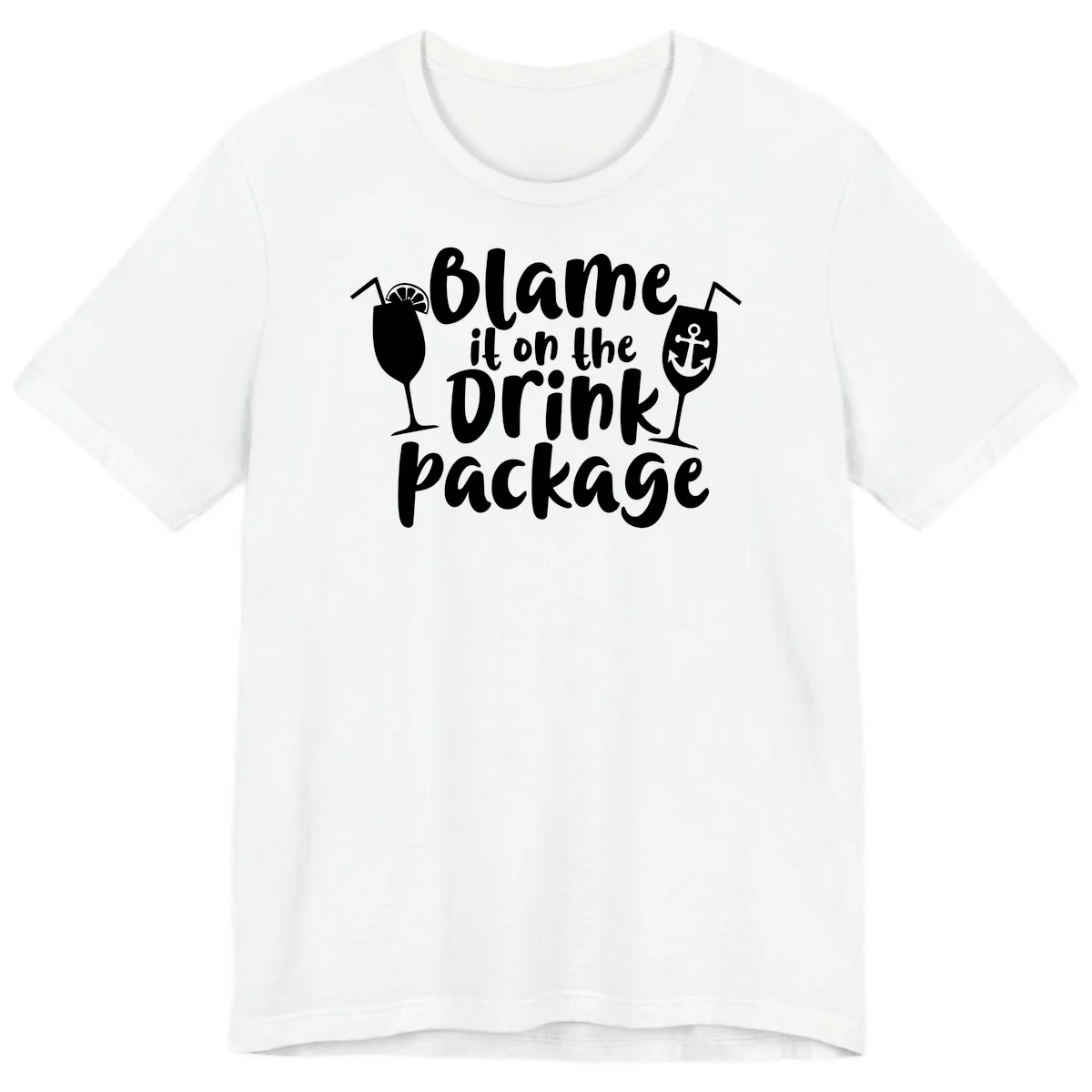 Blame It On The Drink Package Premium T-Shirt in White