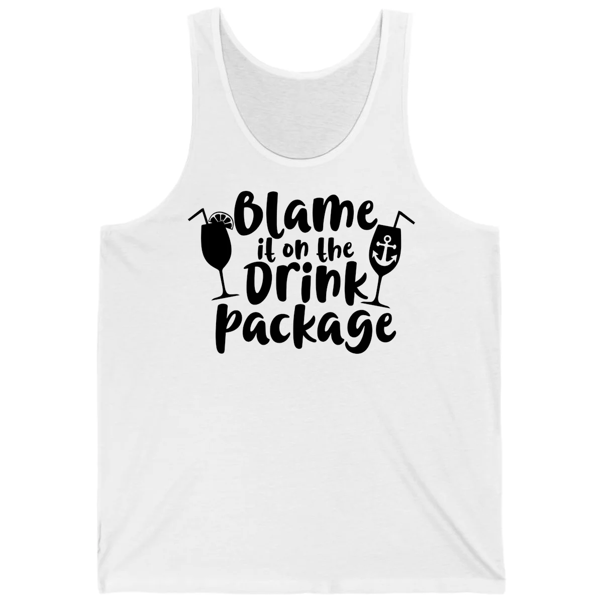 Blame It On The Drink Package Tank in White