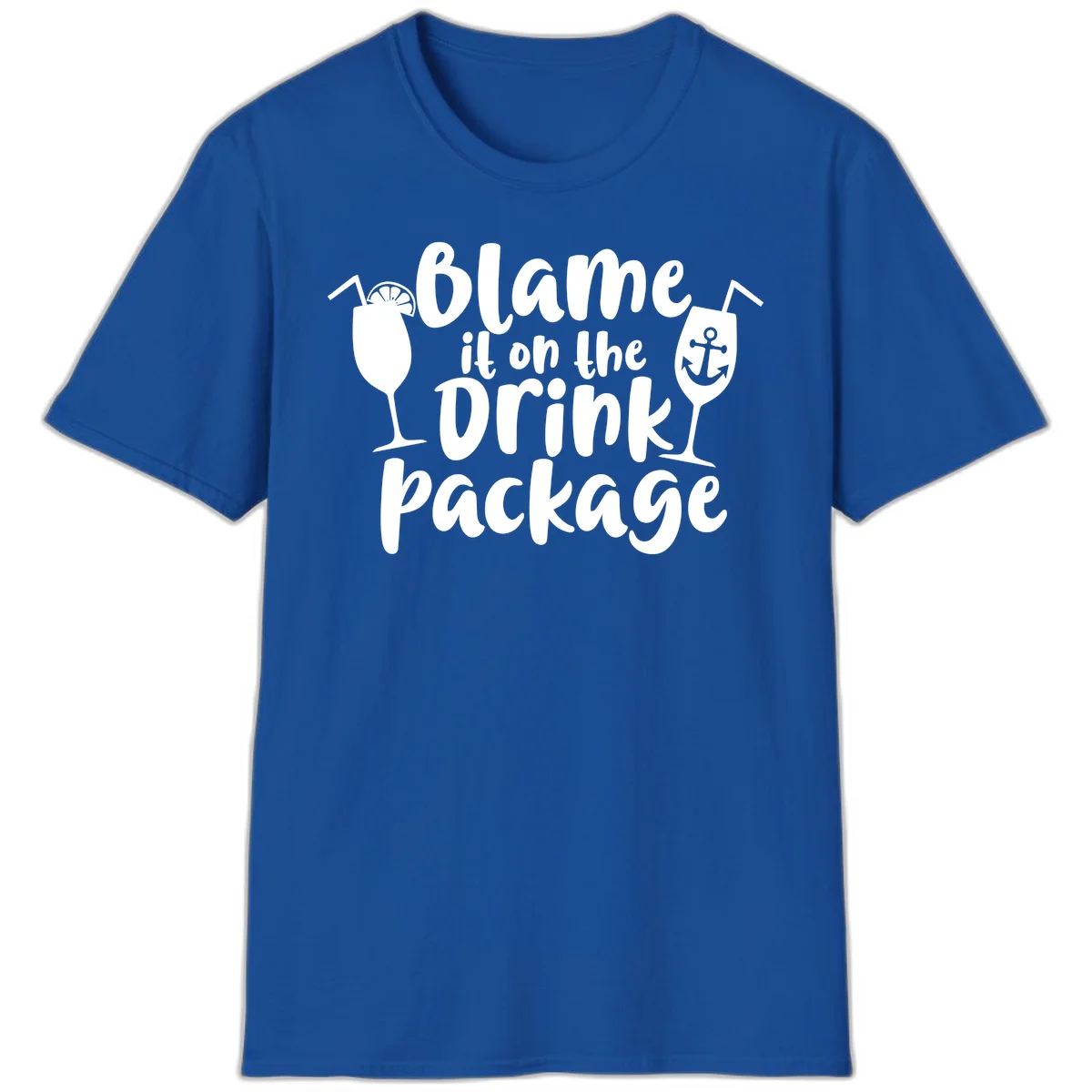 Blame It On The Drink Package T-Shirt in Royal