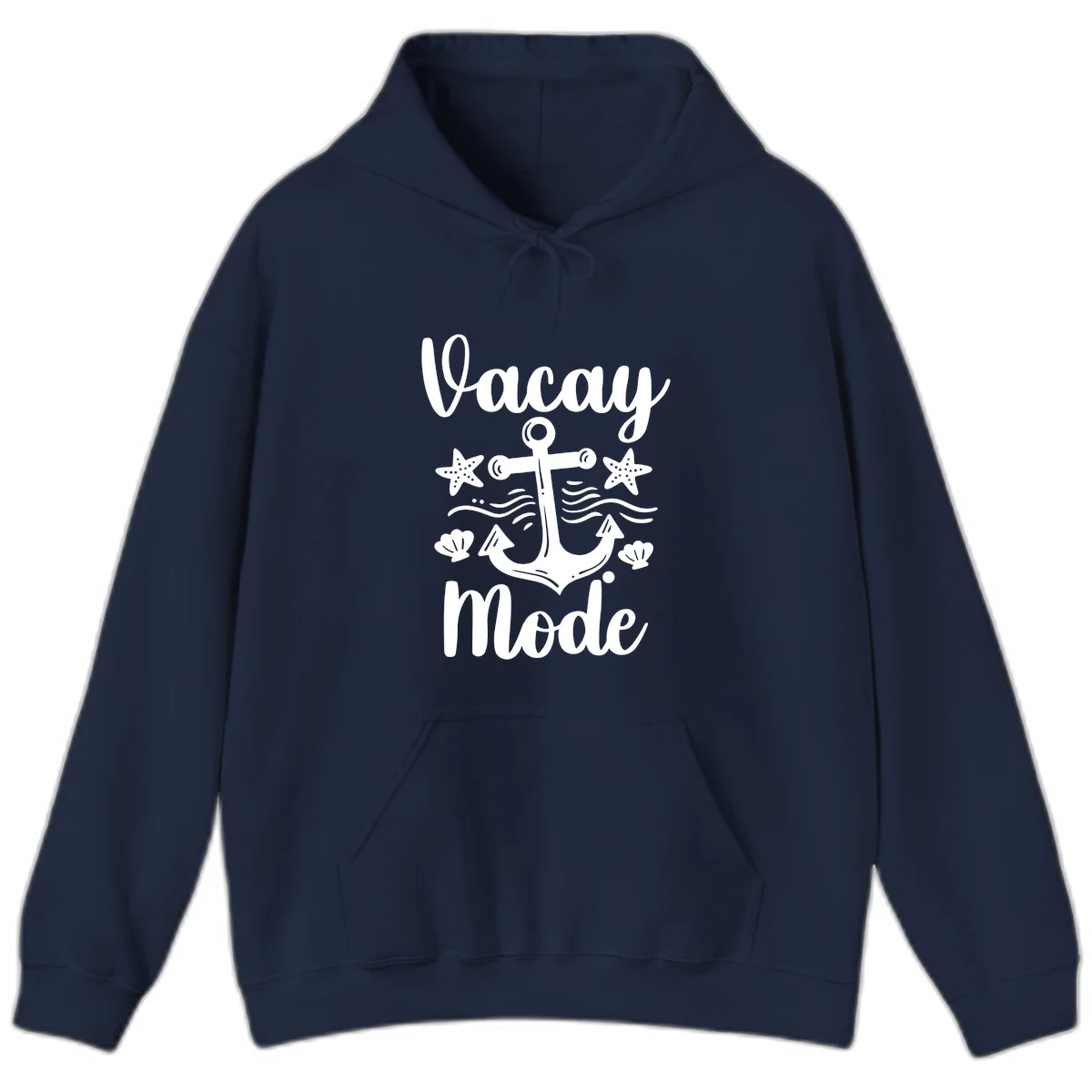 Vacay Mode Anchor Hoodie in Navy