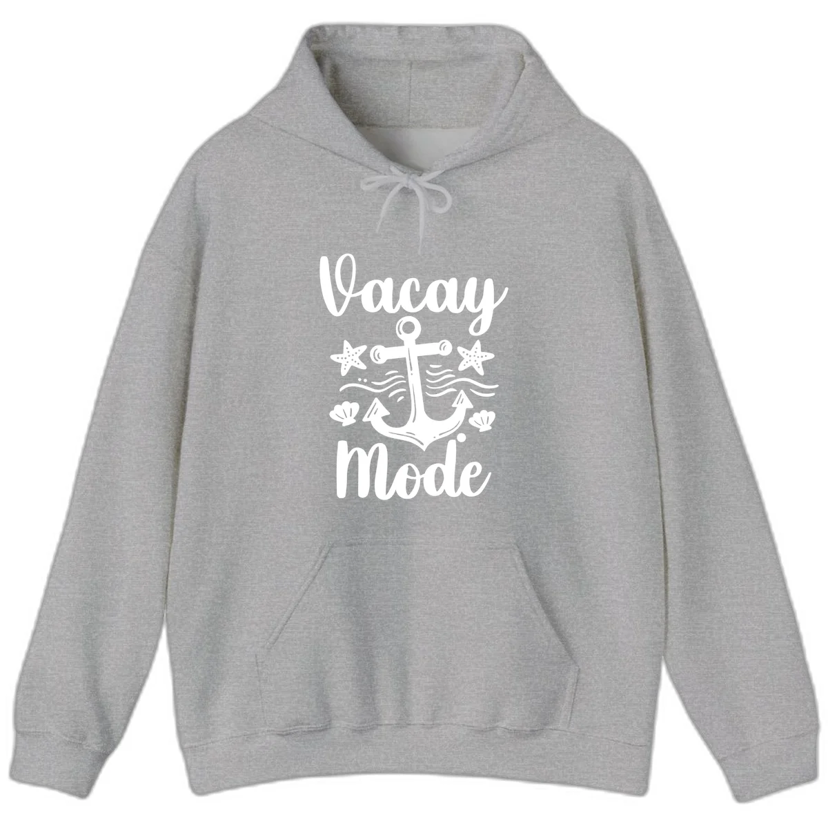 Vacay Mode Anchor Hoodie in Sport Grey