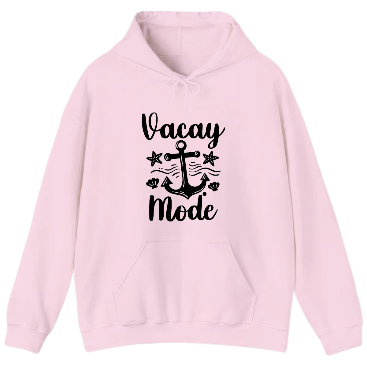 Vacay Mode Anchor Hoodie in Light Pink