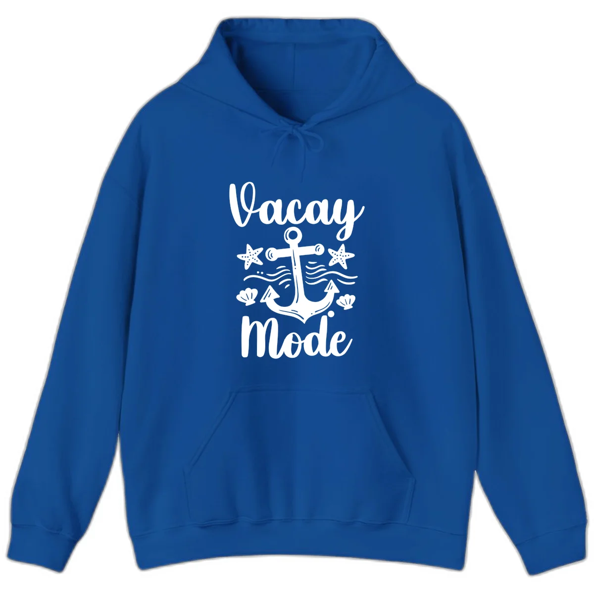 Vacay Mode Anchor Hoodie in Royal