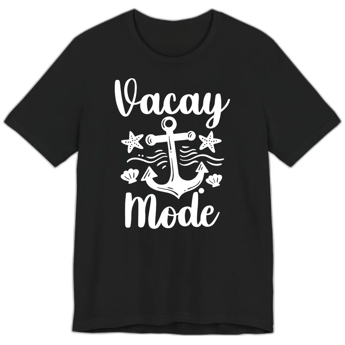 Vacay Mode Anchor Premium T-Shirt in Black
